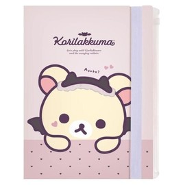 Korilakkuma 리락쿠마 6포켓+1지퍼백 밴드 클리어홀더(화일)_코리락쿠마의 작은악마 기분(878852) Rilakkuma 6-Pocket + 1 Zipper Bag Band Clear Holder (File) _ Korilakkuma's Little Devil Mood (878852)