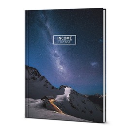 Undated Income and Expense Tracker, Hardcover Ledger Books for Bookkeeping, Accounting Ledger Log Book for Small Business, Income&Expense Record Books, 53 Weeks, Blue Starry, Medium A5(5.8" x 8.5")