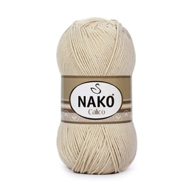 Nako Calico,Cotton Knitting Yarn,(4Balls) Each Skein(Ball) 3.53 Oz (100g),You can use it for Knitting Shawl, Dress, Cardigan, Sweater, Amigurumi, Bikini, Placemat, Shawl (Annual 3777)