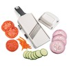 Progressive Hand-Held Adjustable Julienne and Slicer - Angled Stainless Steel