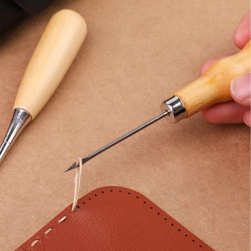 YFFSFDC 14 PCS Leather Technique Leather Tool Set, Hand Sewing