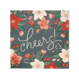 American Greetings Christmas Party Supplies, Winter Floral Paper Napkins (50-Count)