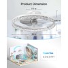 addlon Ceiling Fans with Lights and Remote, 20'' Low Profile