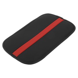 A ABSOPRO Car Armrest Cushion Pad Non-slip 12.20"x7.48" Seat Box Cover Protector Microfiber Leather Black,Red Center Console Lid