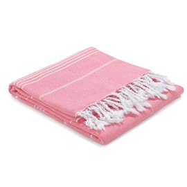 Captain&Mermaid® Premium XXL Beach Towel 100% Cotton Bath Towel Picnic Blanket 220 x 160 cm Peshtemal Lightweight and Extra Large (Melon Tropic)