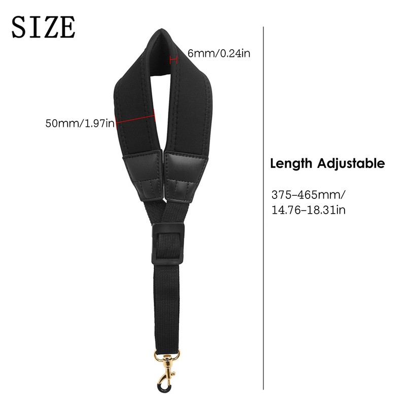 Adjustable Saxophone Neck Strap Nylon Sax Strap Metal Hook for