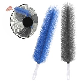 2 Pcs Fan Cleaner for Stand Up Fans, Fan Cleaning Brush Microfiber Head Cobweb Duster Bendable Reusable Dirt Remover Flexible for Air Conditioning Home Car Vents Shutters Ceiling