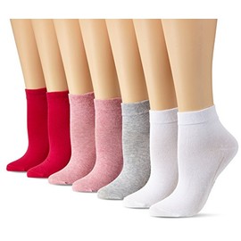 Camano Women's 9101 Ankle Socks, Pink Mel, 39-42 (Pack of 7)