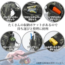 Fishing Bag Camouflage Navy Fishing Bag Bag Bag Langan Bag Shoulder Bag, Casual