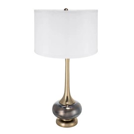 D15x29 Table Lamp with Glass Drum Shade Assembly RequiredColor: as Pic Color
