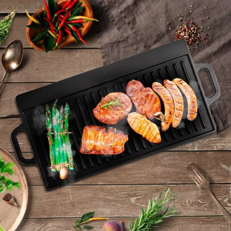 Mainstays Parrilla Reversible Hierro Fundido Asar Sarten