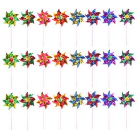 Windmill Sprinkle Toy Festival Supplies 100pcs DIY Windmill Gardening Garden Decoration Kids Toys Party Decoration Easy Assemble for Kids Favors Craft Windmill Gift (Random Color)
