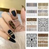 Black and White Lattice Houndstooth Pattern Nail Stickers Lattice Series