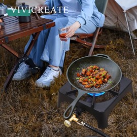 Vivicreate 10000 BTU Propane Garden Hiking Camp Camping Outdoor Stove cooker with CSA listed Regulator and gas hose (1)