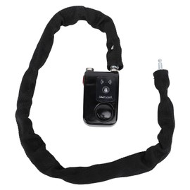 BT Smart Chain Lock, Anti-theft Chain Lock, Keyless Waterproof Bicycle Lock, App Control Vibration Warning Smart Lock for Bicycle, Motorcycle, Gate (Black)