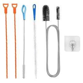 Xiciki Abflussreiniger, Reinigungsbürste, Abflussreiniger, wiederverwendbar, für Abflussreinigung, für Küche, Dusche, 6-teilig