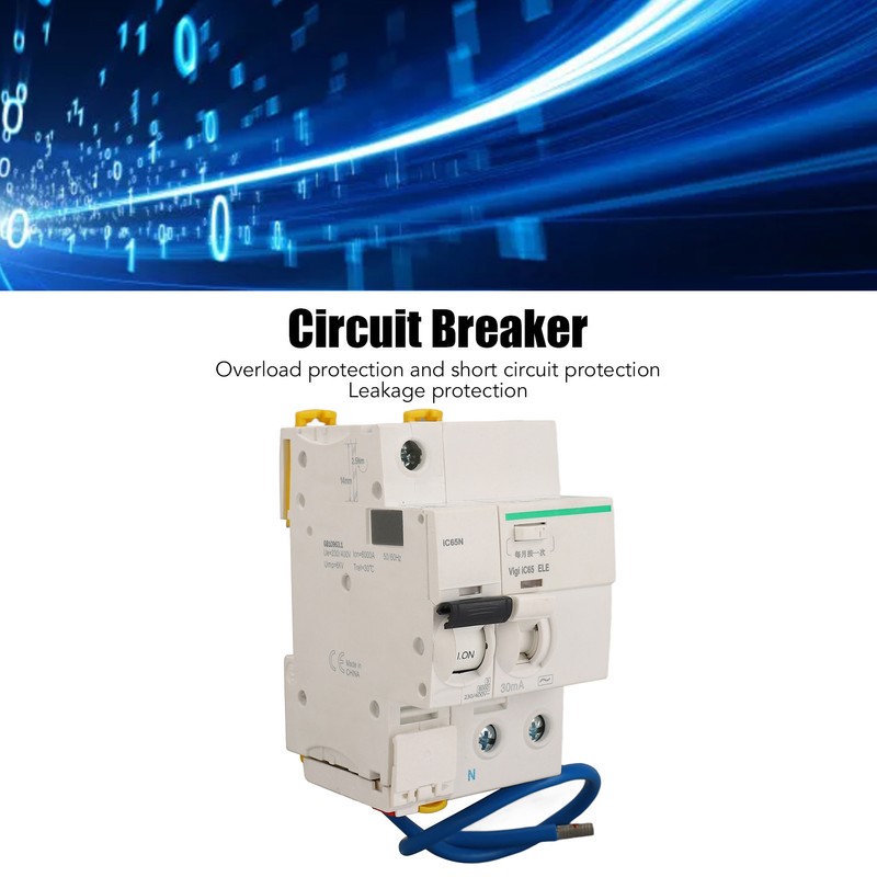 Circuit Breaker Air Switch With Leakage Protection Accessories 1P+N AC230V