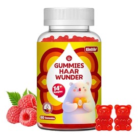 EinBär Haar Wunder Gummies Biotin 10000 µg, Zink, Selen, Vitamin A, C & E 14er Nährstoffkomplex für die Erhaltung normaler Haare Haut & Nägel | Vegan, Glutenfrei, Laktosefrei