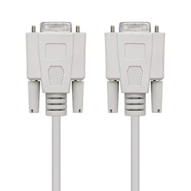 Monkey Ladder Null Modem RS232 Serial Communication Cable DB9/H-DB9/H Female Beige 1.8m