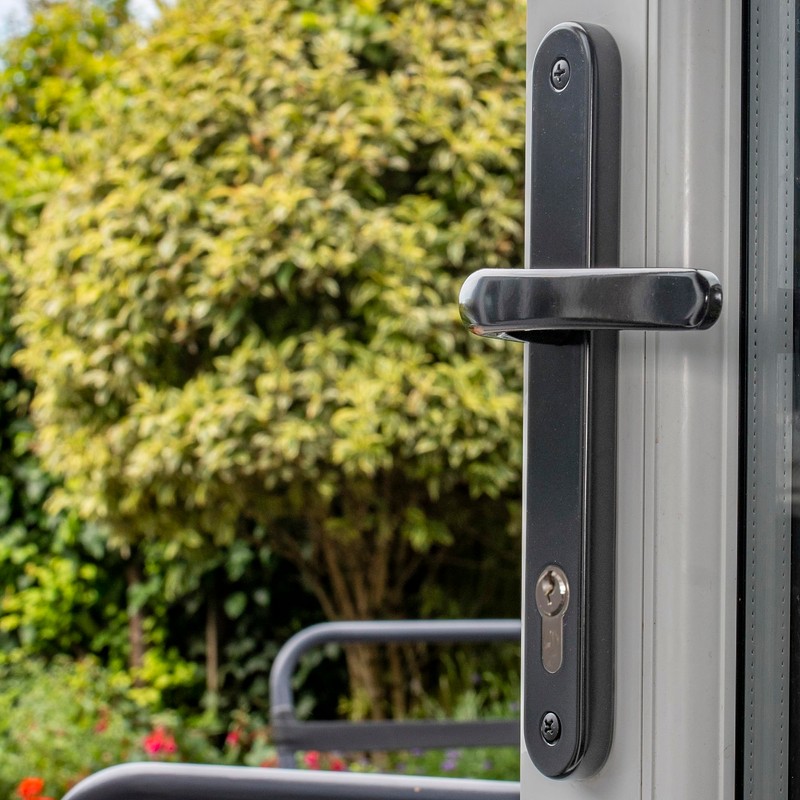 TSS UPVC Door Handle Set in Anthracite Grey, 92mm PZ