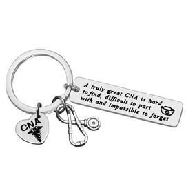 For CNA Gift Certified Nursing Assistant Gift CNA Keychain Graduation Gift for CNA Nurse Day Gift,Nursing School,Medical Student Gift,Stethoscope Keychain,Nurse Christmas Birthday Gift for CNA Week