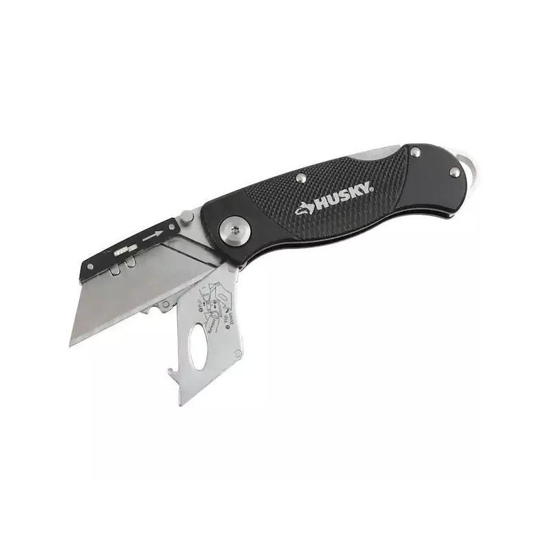 HUSKY 99732 Folding Lock-Back Utility Knife (3-Pack)