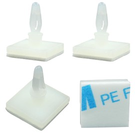 Unlorspy 25 Pcs White Sticky PCB Spacers,Nylon Plastic Adhesive Standoffs 6.3mm/0.25"Supporting Height Adhesive Insulated Standoffs for 3mm Hole Circuit Board Fixed