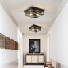 DIKAIDA 2Pack Rustic Flush Mount Ceiling Light Fixture, Modern Farmhouse