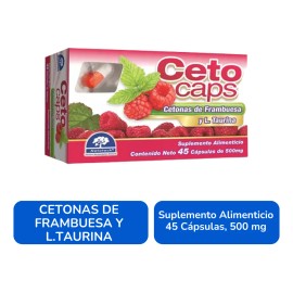 Ceto Caps L. Taurina Frambuesa 500 Mg 45 Cpsulas Natutech Sin Sabor                                                                                   