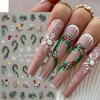 Christmas Nail Stickers 4 Sheets Christmas Nail Art Stickers, 5D