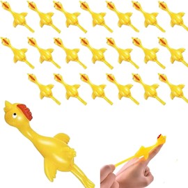 20 Pack Rubber Slingshot, Flick Chicken, Stretchy Rubber Chicken Toy Gifts for Kids, Stress Flying Toys Inside Out Toys, Catapult Toys, Stretchy Chicken Toys