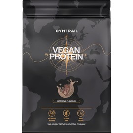 GYMTRAIL GYMTRAIL? Veganes Eiwei?pulver aus Erbsenprotein 500g | Pflanzliches Protein-Pulver mit essenziellen Aminos?uren | Ohne Soja und S1?ungsmittel mit Birkenzucker Schokoladen-Brownie