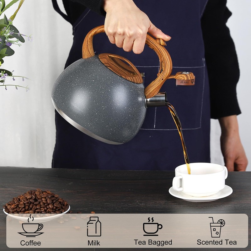 Tea Kettle, Vegoran 100 OZ / 3 Liter Whistling Tea
