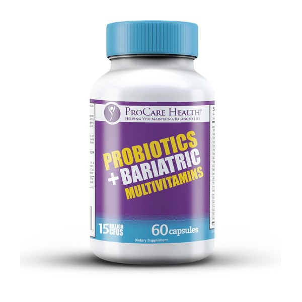 Bariatric Multivitamin + Probiotics | 45mg Iron | 60 Count | One Month Supply