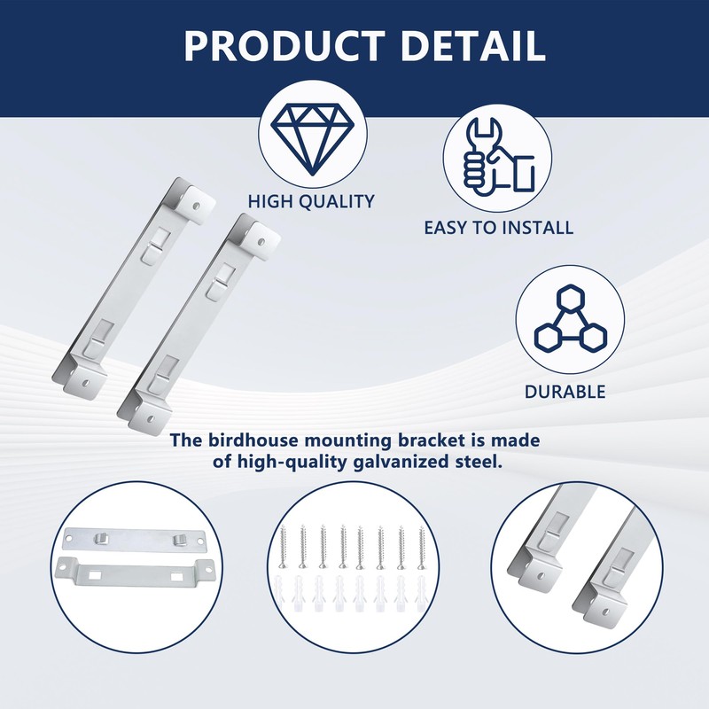 Rust Resistant Bird House Hanger Bracket 2 Sets Galvanized Steel