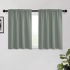 KGORGE Grayish Green Small Window Curtains, Privacy Thermal Insulating Drapes