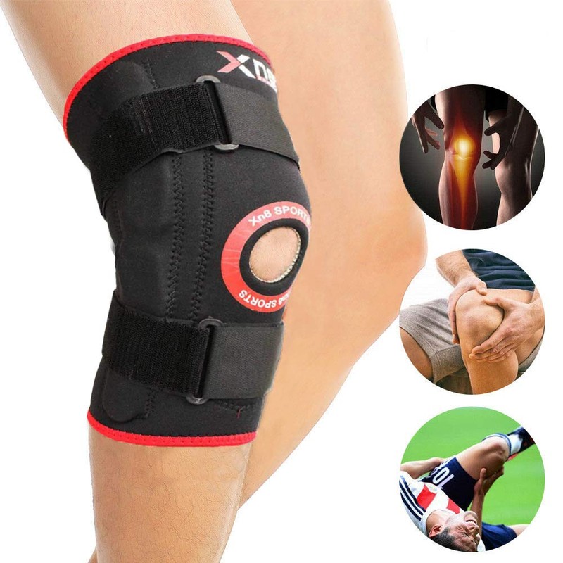Knee Support Hinged Brace Adjustable Neoprene Elasticated Support Sleeve Open