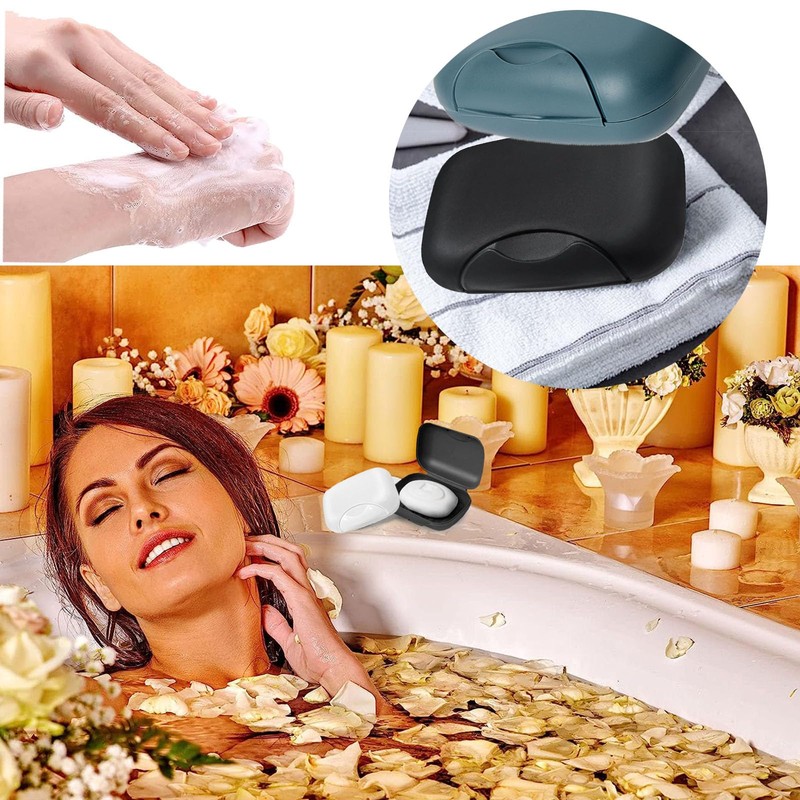 2Pcs Travel Soap Case Soap Bar Travel Soap Dish with
