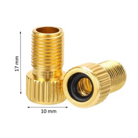 ExeQianming 2 adaptadores de válvula de Bicicleta Presta a Schrader de latón con Anillo de Sellado Adaptador convertidor