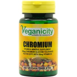 Veganicity Chromium 200µg : Metabolism health : 60 tablets
