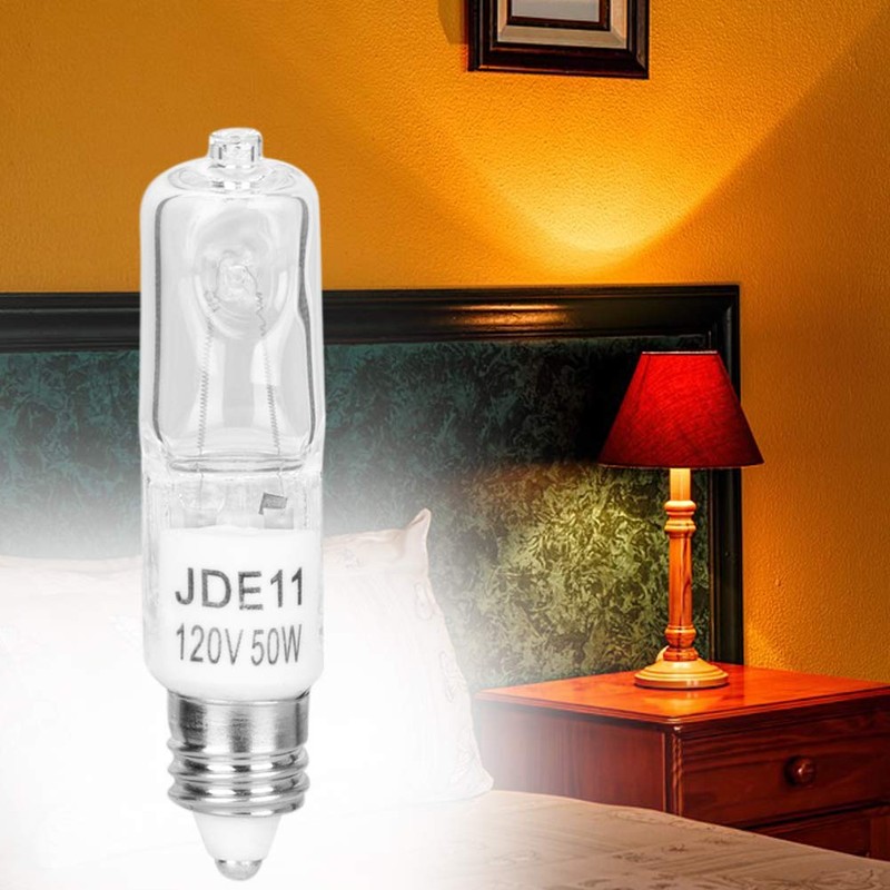 JD E11 120V 50 Watt Halogen Bulbs,Mini Candelabra Bulbs for