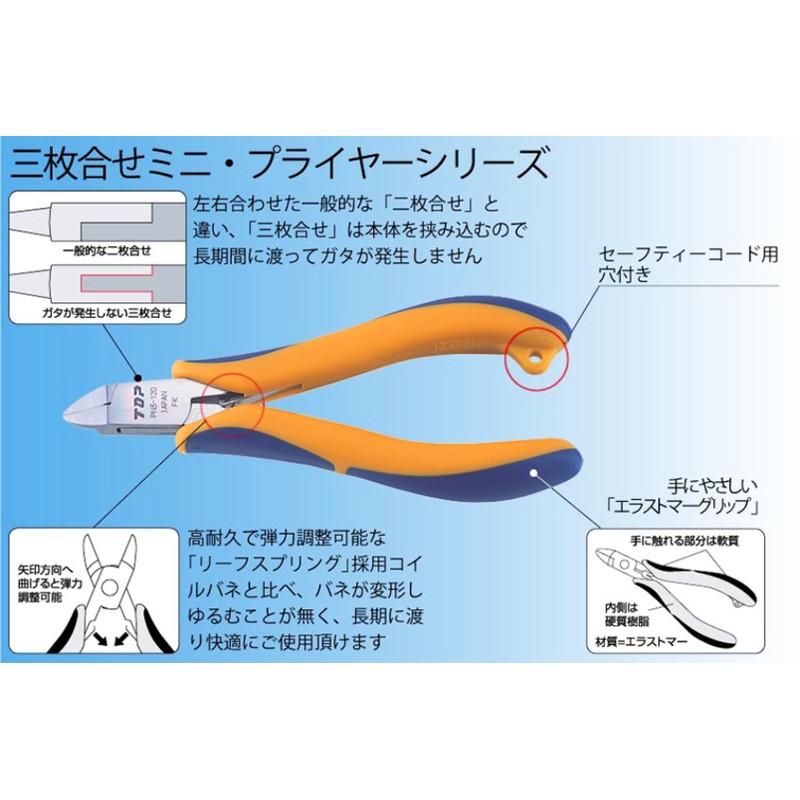 Top (Top) Three Fruits Needle Nose Pliers with Giza RA3