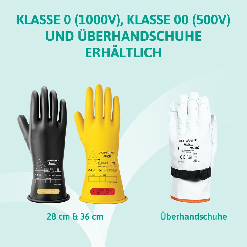 Ansell ActivArmr Electrician's Protective Gloves, Electrical Protection Class 0 (1000V),