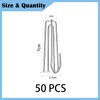 Tehttz 50Pcs Curtain Pleater Tape Hooks, Metal 4 Prongs Curtain