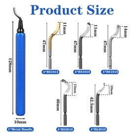 KOMABLEN Pack of 21 Deburring Metal Tool Universal, Hand Deburring with 20 High-Speed Steel Blades, 360° Rotating Deburring Tool, 3D Printer Accessories for Plastic, Aluminium, Stainless Steel