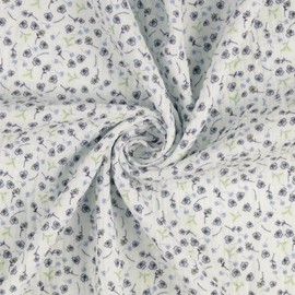 Cotton Double Gauze Muslin Fabric Material Flowers Denim 1MTR