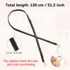 TIXIPEM 1Pcs Adjustable Leather Purse Straps 51.2 inch, Black, Gold