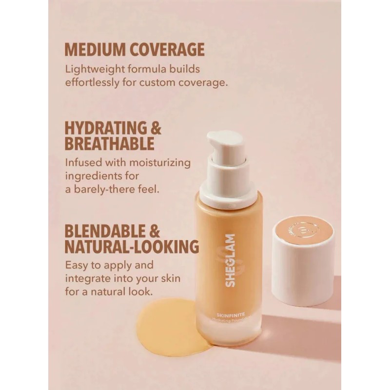 Base Maquillaje Liquido Sheglam Skinfinite Hidratante Blanco