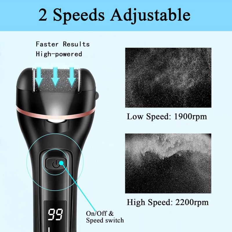  Electric Foot Grinder File Callus Dead Skin Remover Pedicure