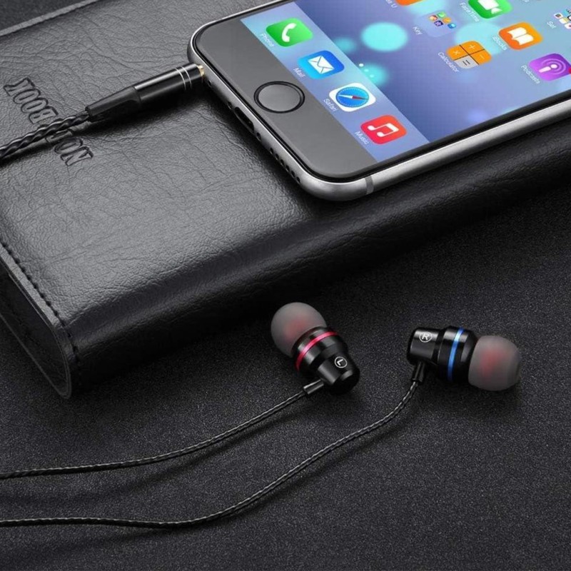 3.5mm Wired Headphone Super Heavy Bass Headset Earphone Stereo Earbuds